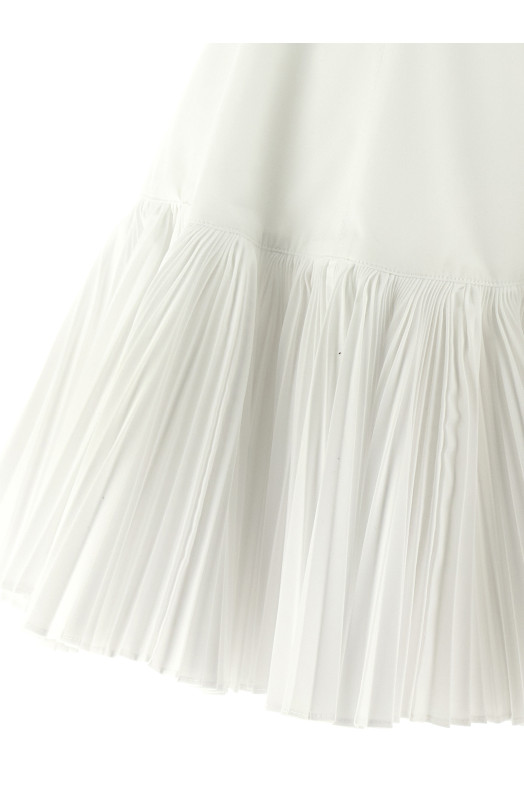 Плиссированное платье белого цвета GIOVANNI BEDIN GB25050WHITE
