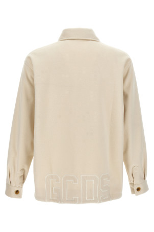 Куртка з вишитим логотипом Біла GCDS (FW23M23048166) Куртка з вишитим логотипом Біла GCDS (FW23M23048166)