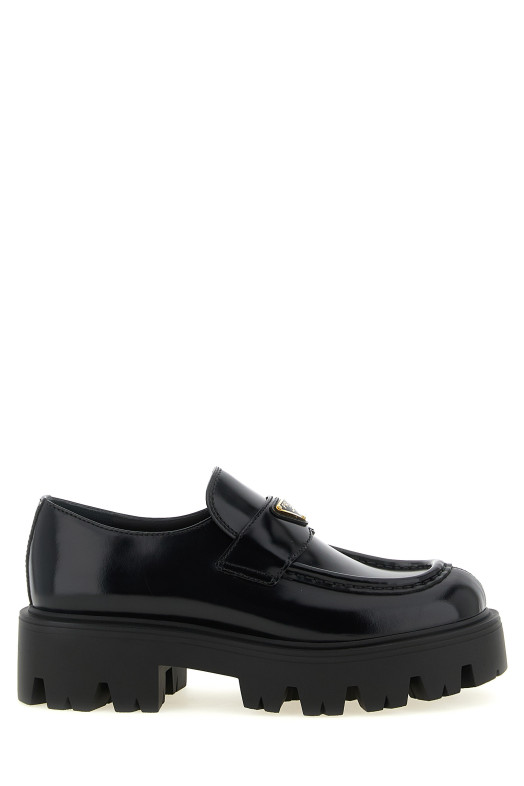 Лоферы из кожи с матовой отделкой, чёрные PRADA 1D185OFB050055F0002