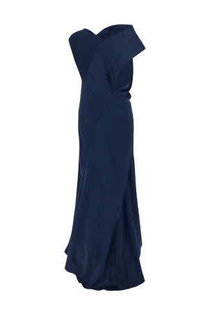 Асиметрична сукня з драпіруванням  Синя ALBERTA FERRETTI A042166270342