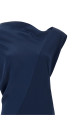 Draped asymmetrical dress  Blue