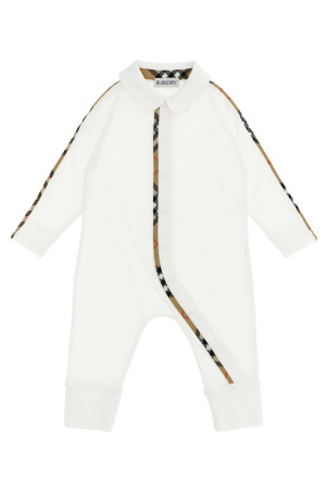 Baby set 'Hamilton' jumpsuit + cap + bib  White