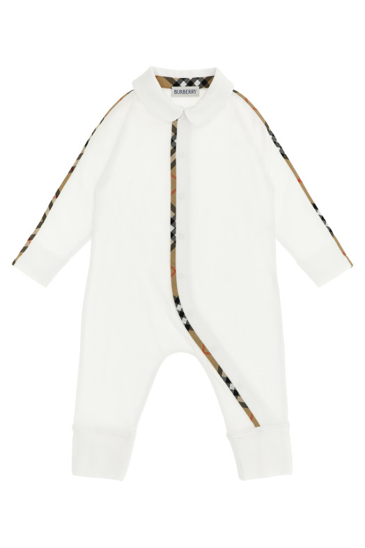 Baby set 'Hamilton' jumpsuit + cap + bib  White