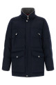 Wool flannel parka  Blue
