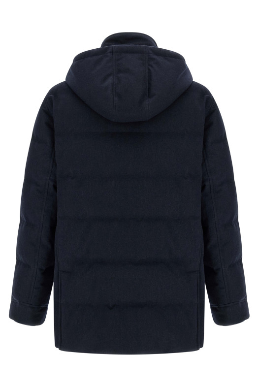 Wool flannel parka  Blue