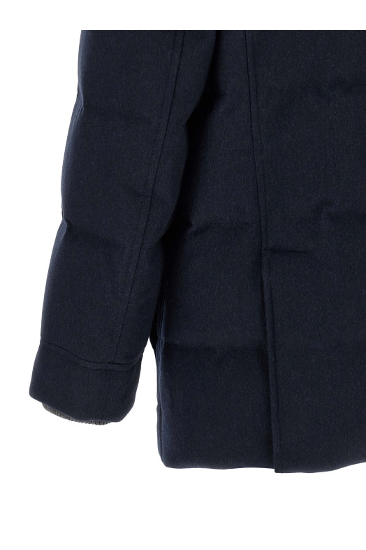 Wool flannel parka  Blue