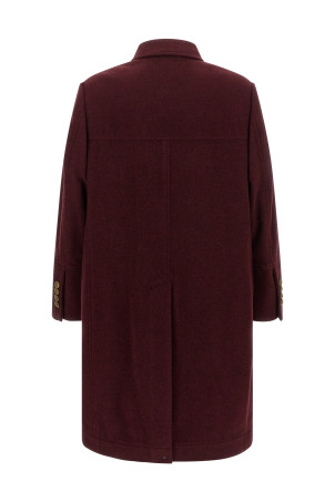 Cashmere double-breasted coat  Bordeaux