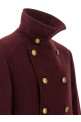 Cashmere double-breasted coat  Bordeaux