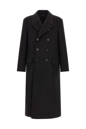 'Luxury Melton DB Officer' coat  Black