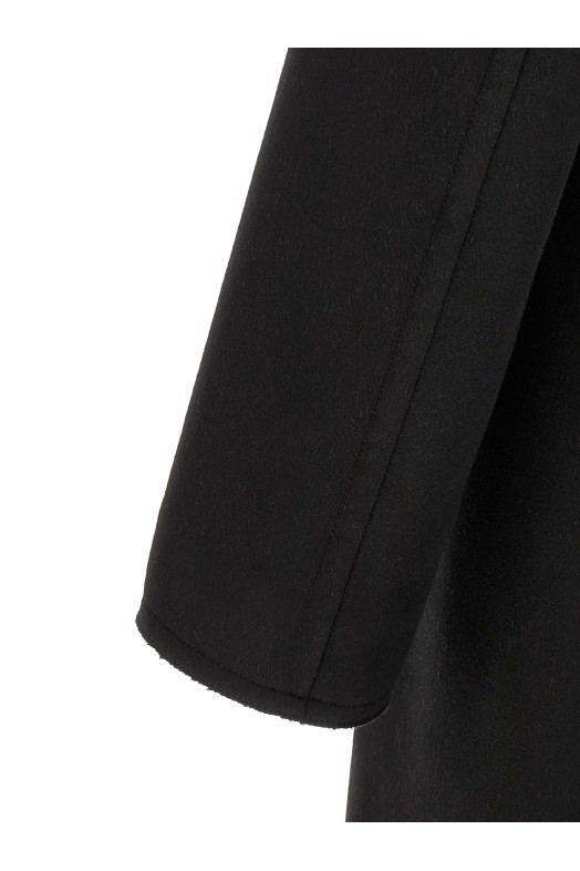 'Luxury Melton DB Officer' coat  Black