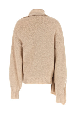 Sweater with scarf  Beige