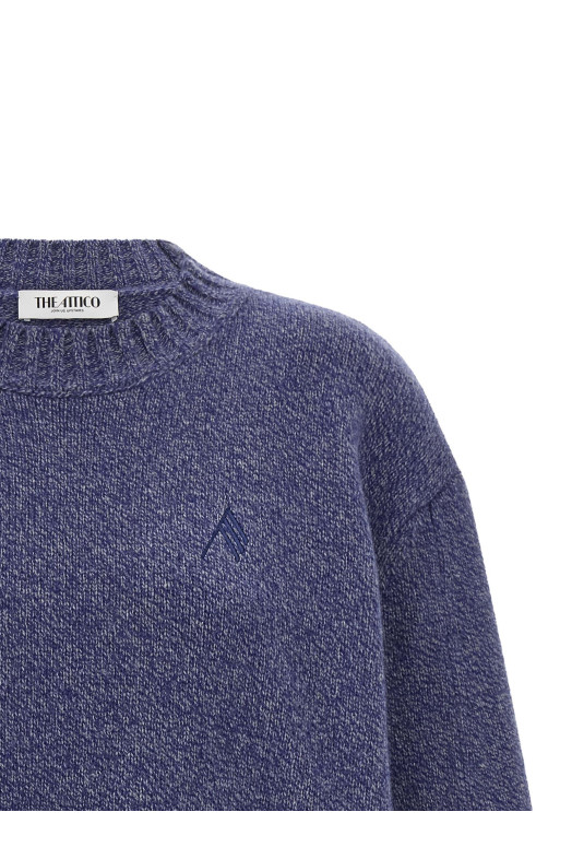 Asymmetrical hem sweater  Blue