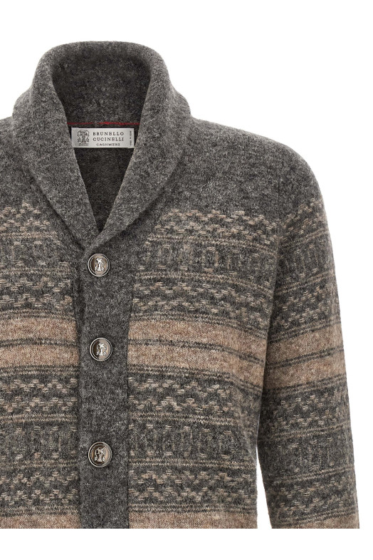 'Nordic Jacquard' cardigan  Gray