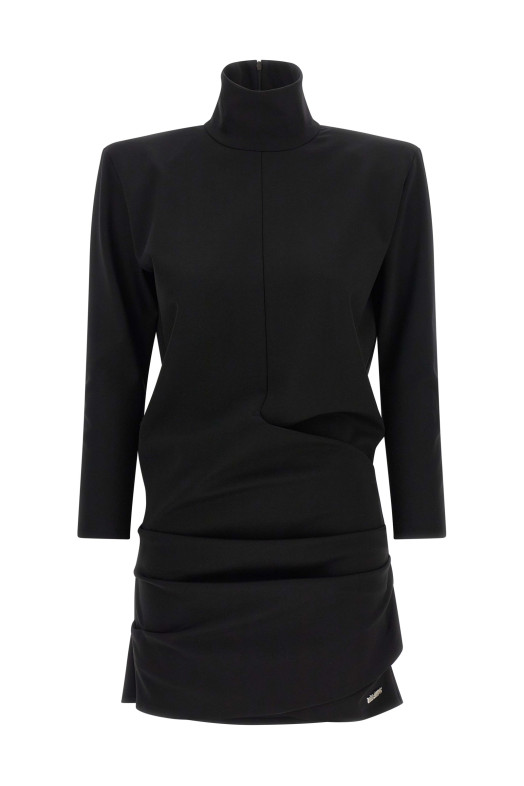 Structured shoulder dress  Black