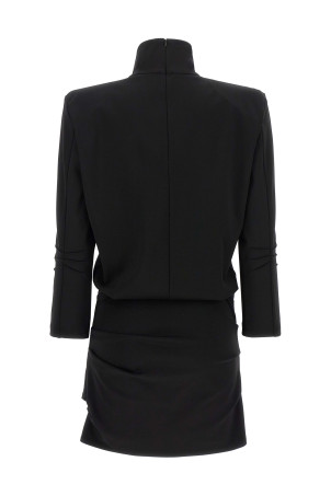 Structured shoulder dress  Black