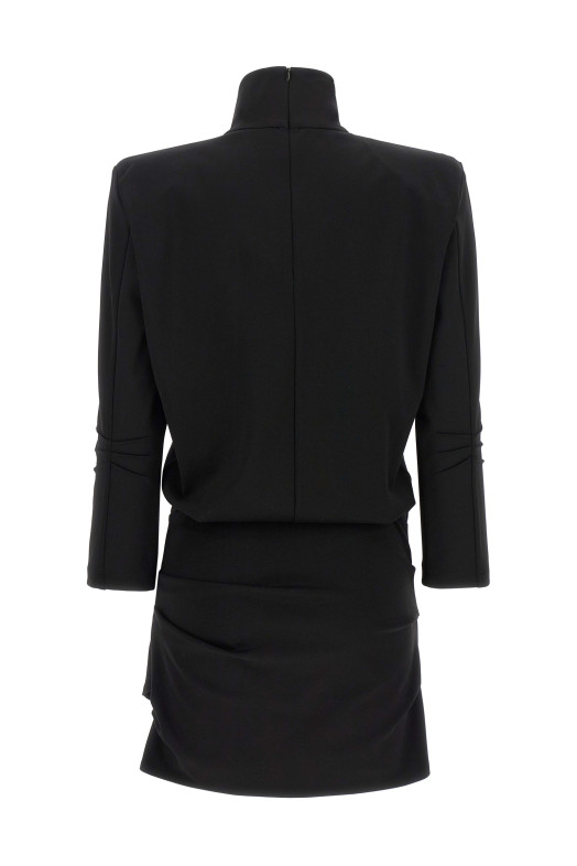Structured shoulder dress  Black