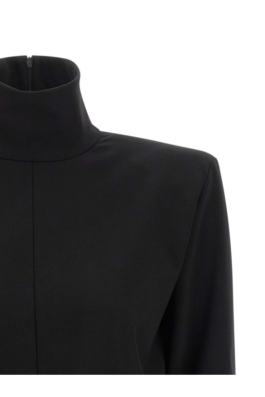 Structured shoulder dress  Black