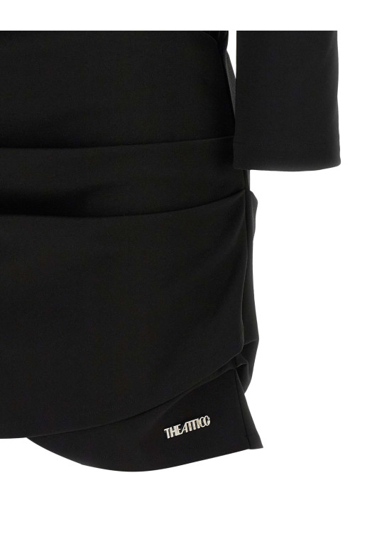 Structured shoulder dress  Black