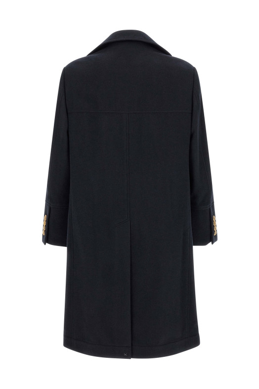 Двубортное пальто  Синее BRUNELLO CUCINELLI MT4019142GC210