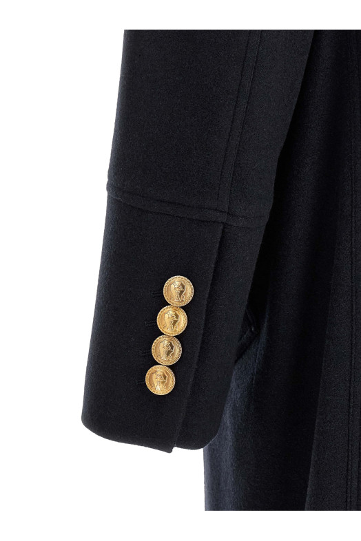 Двубортное пальто  Синее BRUNELLO CUCINELLI MT4019142GC210