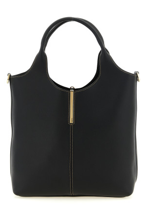 Small metal plate shopping bag Black