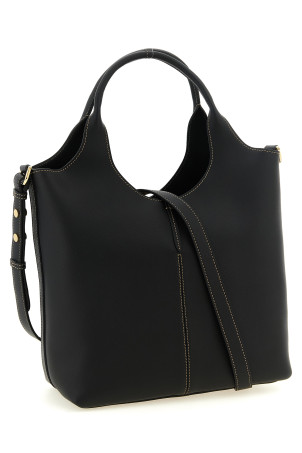 Small metal plate shopping bag Black