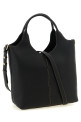 Small metal plate shopping bag Black