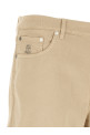Coat of arms embroidery jeans Beige