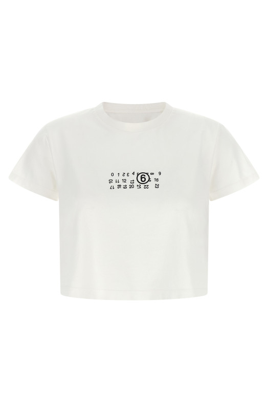 'Numeric Signature MM6' upside down T-shirt White