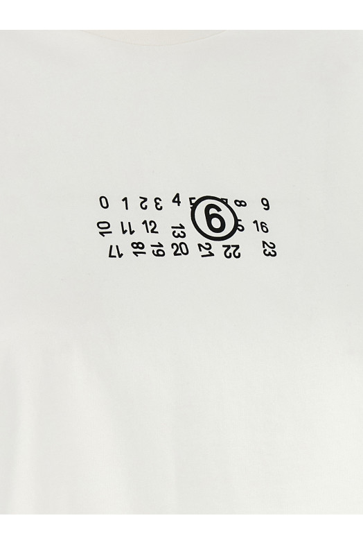 'Numeric Signature MM6' upside down T-shirt White