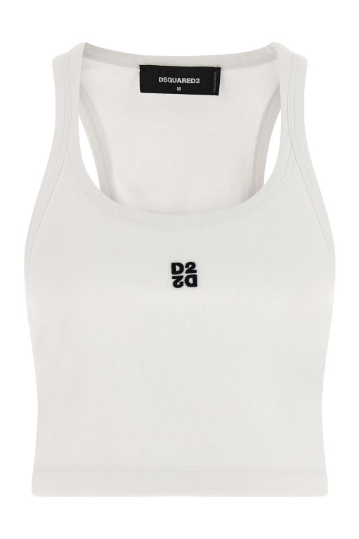'D2 Upside Down' tank top  White