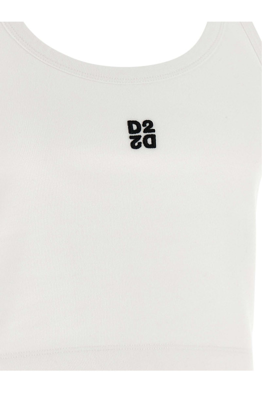 'D2 Upside Down' tank top  White