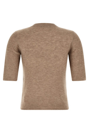 Micro sequin t-shirt Beige