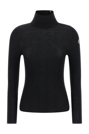 Logo turtleneck sweater Black