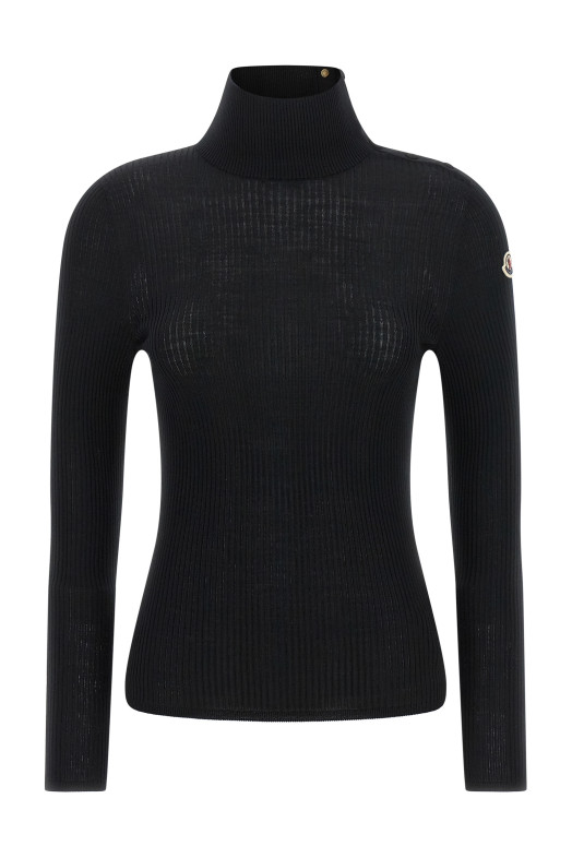 Logo turtleneck sweater Black
