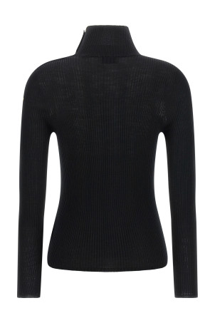 Logo turtleneck sweater Black