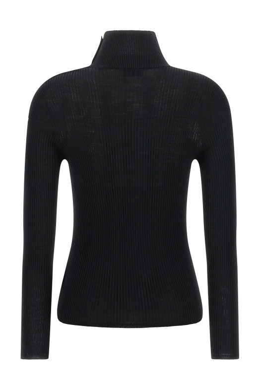 Logo turtleneck sweater Black