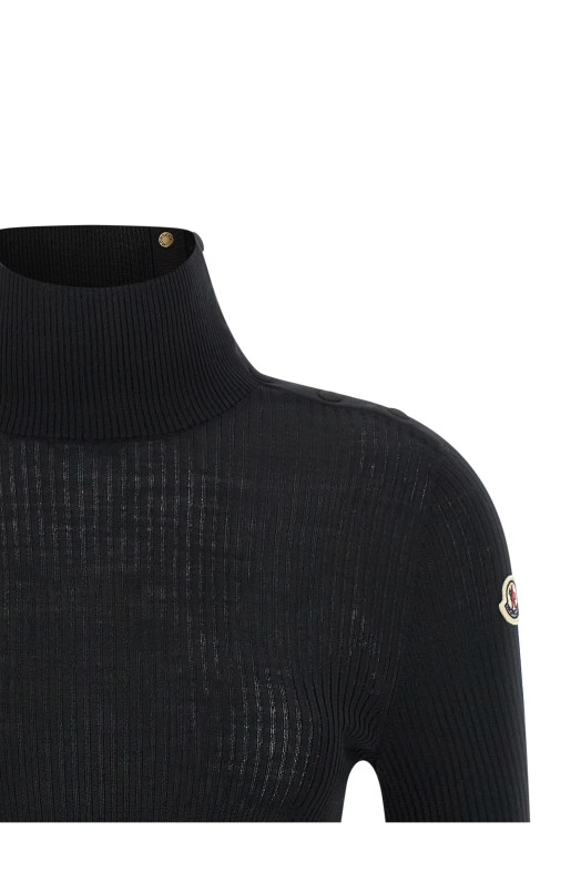 Logo turtleneck sweater Black