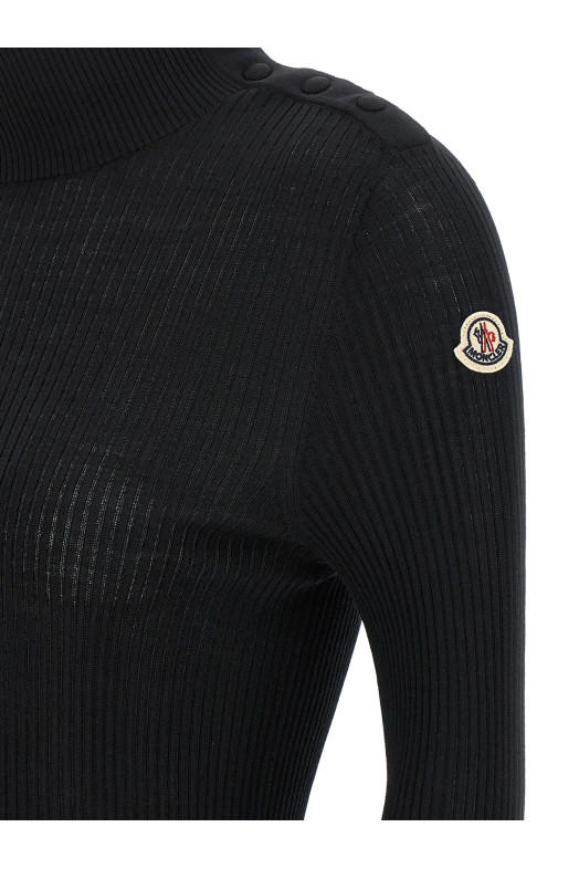 Logo turtleneck sweater Black