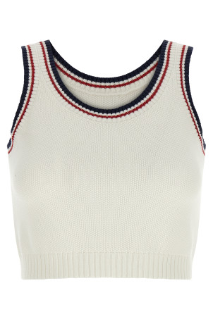 Crop top - 'Active' line White