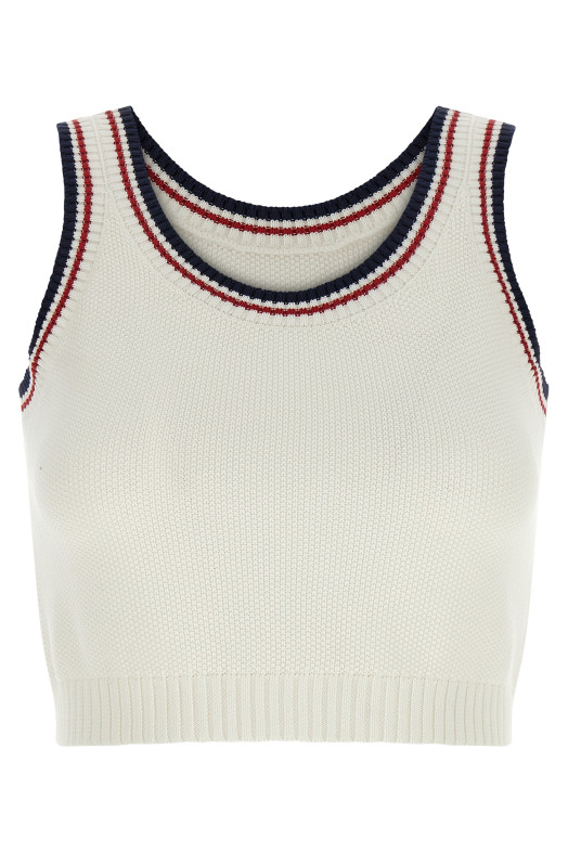 Crop top - 'Active' line White