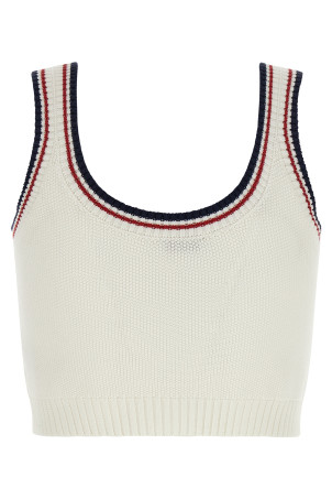 Crop top - 'Active' line White