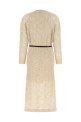 'Dazzling Abstact Leaf' dress Beige