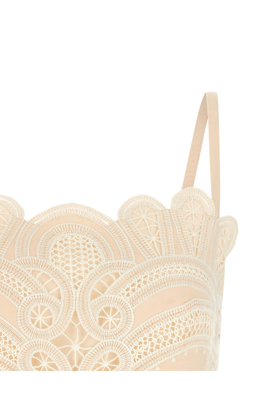Macramé bralette White