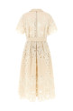 Carving embroidery dress White