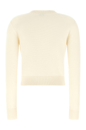 Logo embroidery sweater White