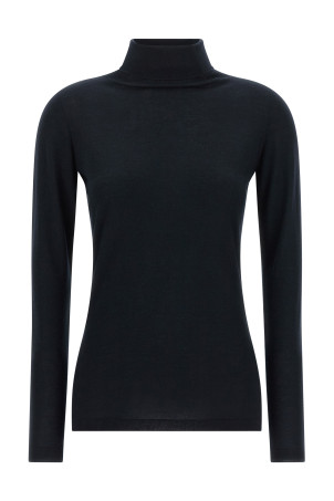 Cashmere and silk turtleneck sweater Blue