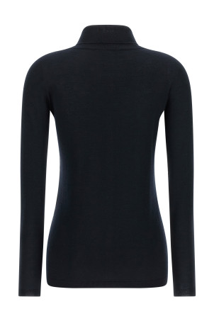 Cashmere and silk turtleneck sweater Blue