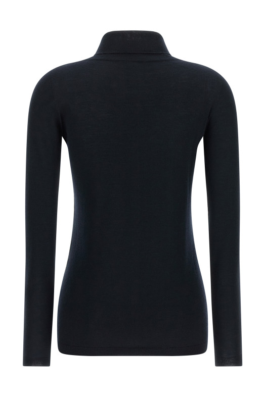 Cashmere and silk turtleneck sweater Blue