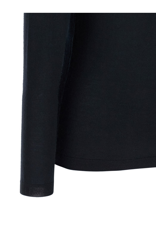 Cashmere and silk turtleneck sweater Blue